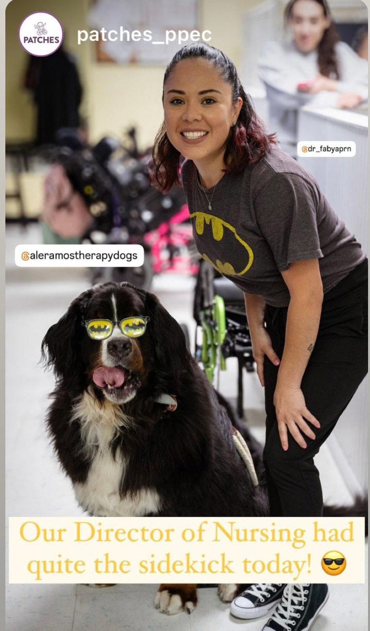 Patches PPEC visit by Apollo + Batman - April 24, 2024 | Alexandra Ramos Therapy Animals
