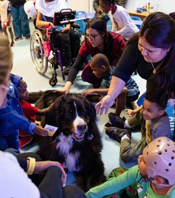 Patches PPEC visit by Apollo + Batman - April 24, 2024 | Alexandra Ramos Therapy Animals