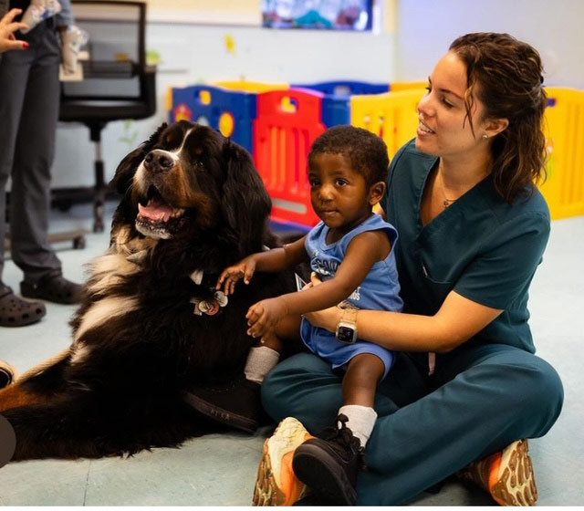 Patches PPEC visit by Apollo + Batman - April 24, 2024 | Alexandra Ramos Therapy Animals
