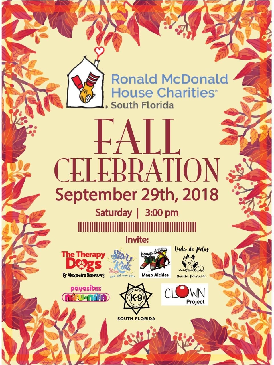 Fall Celebration at Ronald McDonald | Ale Ramos Therapy Animals