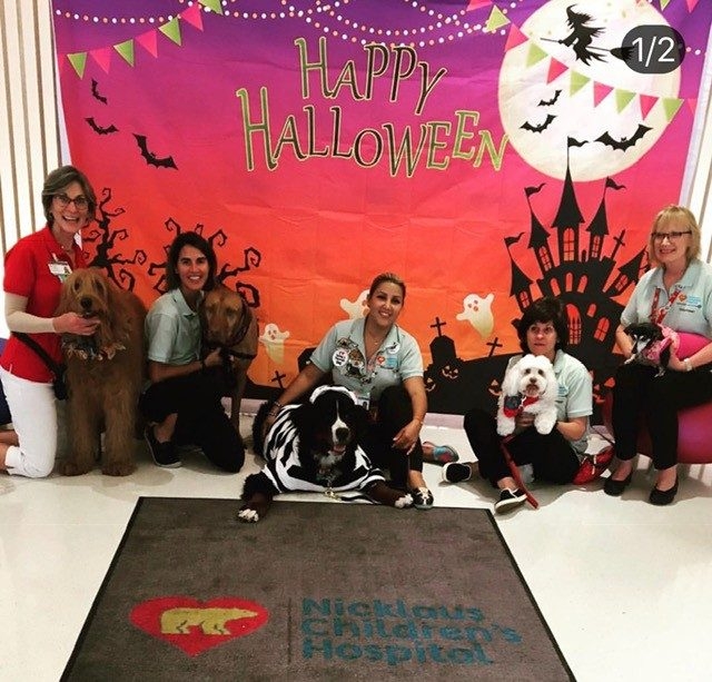 Halloween at Nicklaus Children’s Hospital | Ale Ramos Therapy Animals