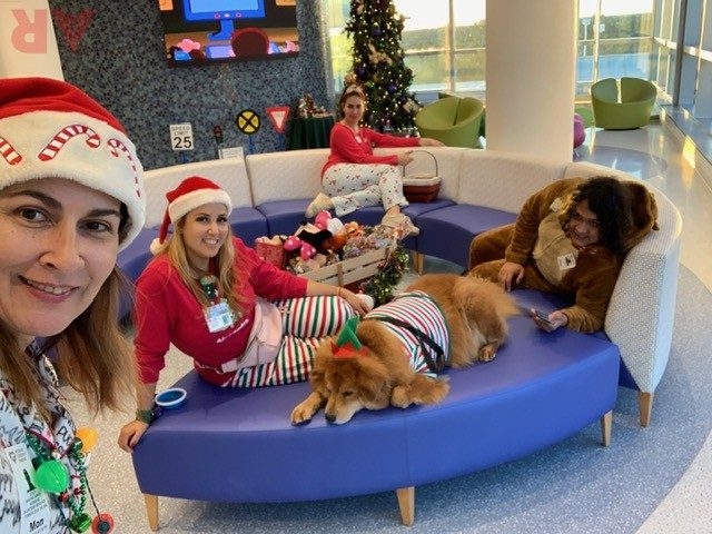 Pre-Christmas Visit at Nicklaus Children’s Hospital | Ale Ramos Therapy Animals
