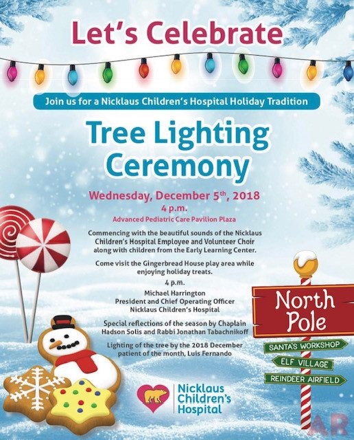 Tree Lighting Ceremony by Nicklaus Children’s Hospital | Ale Ramos Therapy Animals