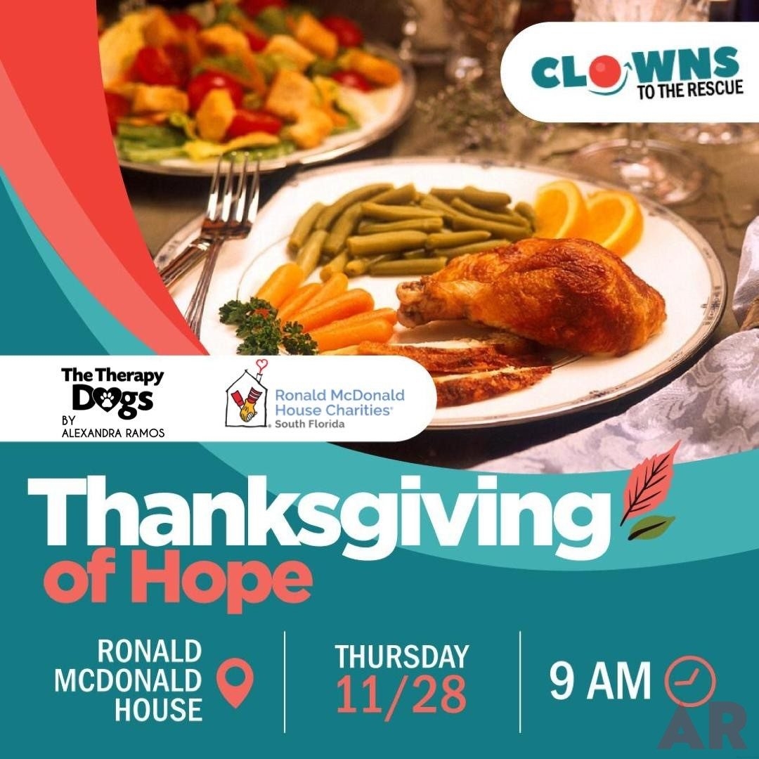 Thanksgiving Day at  Ronald MacDonalds House | Ale Ramos Therapy Animals