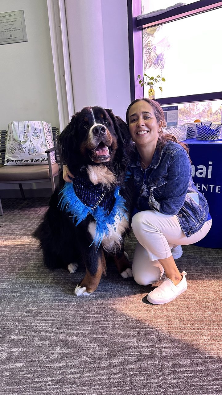 Apollo at Lung Cancer Event at Mount Sinai | Ale Ramos Therapy Animals