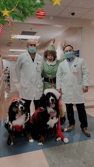 Kendall Regional Hospital Christmas visit | Ale Ramos Therapy Animals