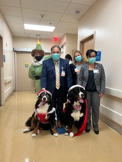Kendall Regional Hospital Christmas visit | Ale Ramos Therapy Animals