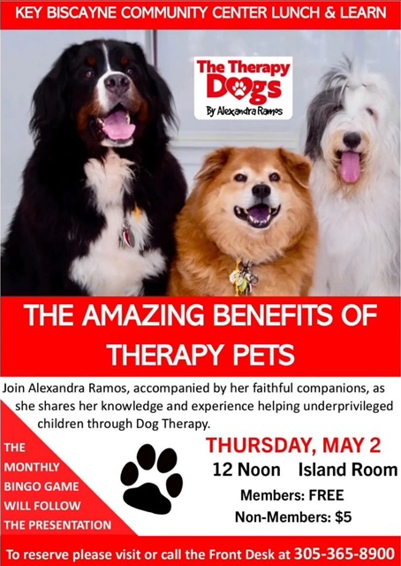 Key Biscayne Community Center | Alexandra Ramos Therapy Animals