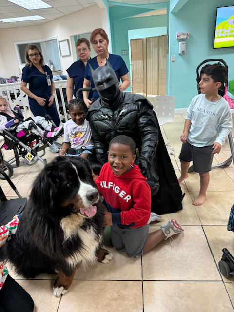 Pedikidz visit by Apollo + Batman - March 22, 2024 | Ale Ramos Therapy Animals