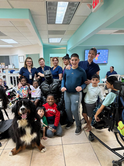 Pedikidz visit by Apollo + Batman - March 22, 2024 | Ale Ramos Therapy Animals