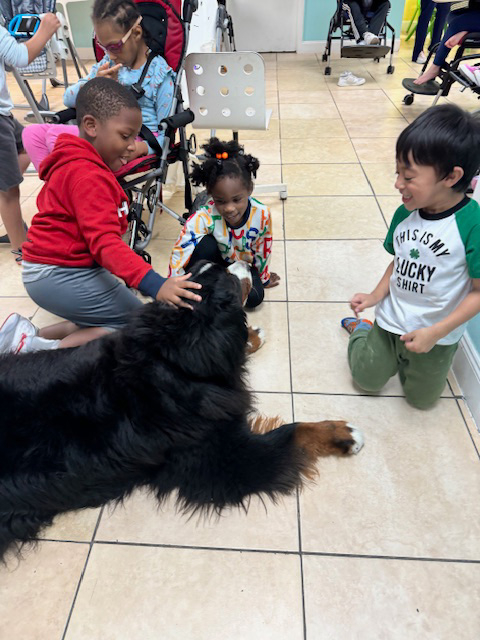 Pedikidz visit by Apollo + Batman - March 22, 2024 | Ale Ramos Therapy Animals