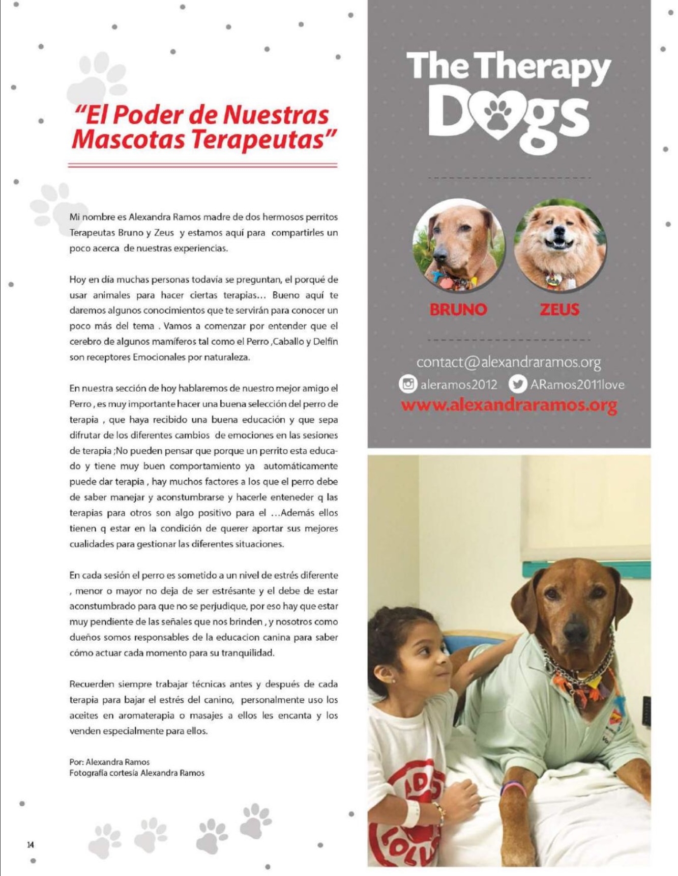 Peekaboo Kids Magazine / Edition June – July 2017 | Ale Ramos Therapy Animals