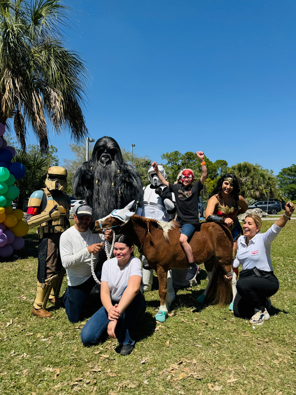 Pegasus at Super Heroe event - March 8, 2025 | Ale Ramos Therapy Animals