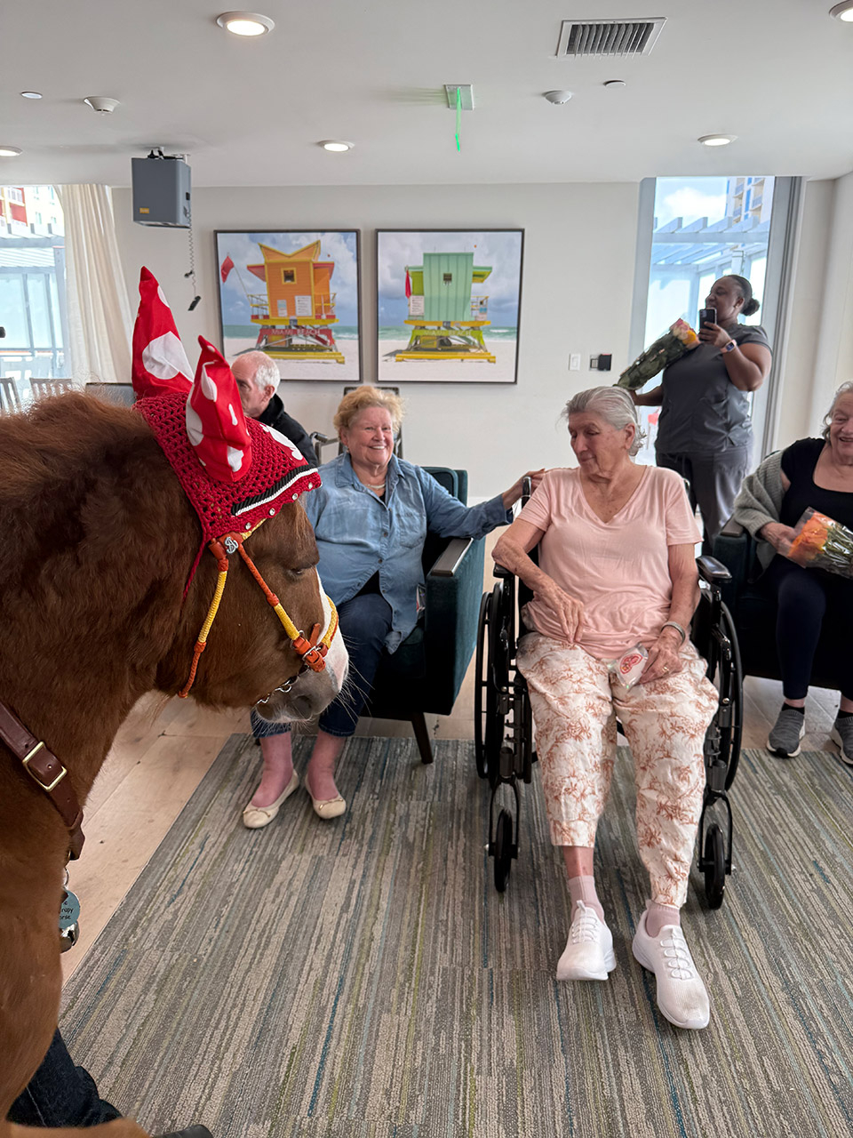 Pegasus visit Mirabelle Senior Living - February 06, 2025 | Ale Ramos Therapy Animals