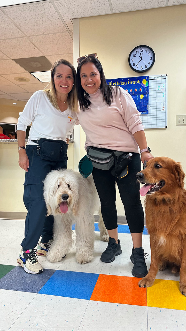 Valentine celebration at Big Bear Academy with Odin 2023 | Ale Ramos Therapy Animals