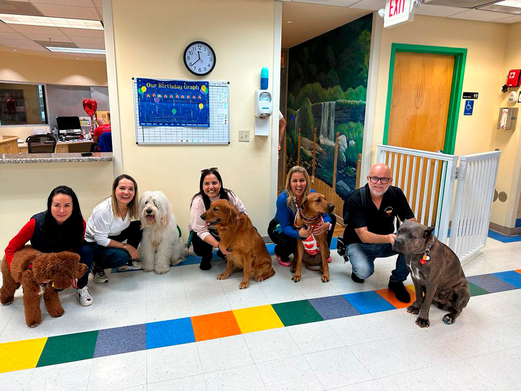 Valentine celebration at Big Bear Academy with Odin 2023 | Ale Ramos Therapy Animals