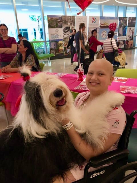 Valentine celebration at Nicklaus Children’s Hospital - February 2024 | Ale Ramos Therapy Animals