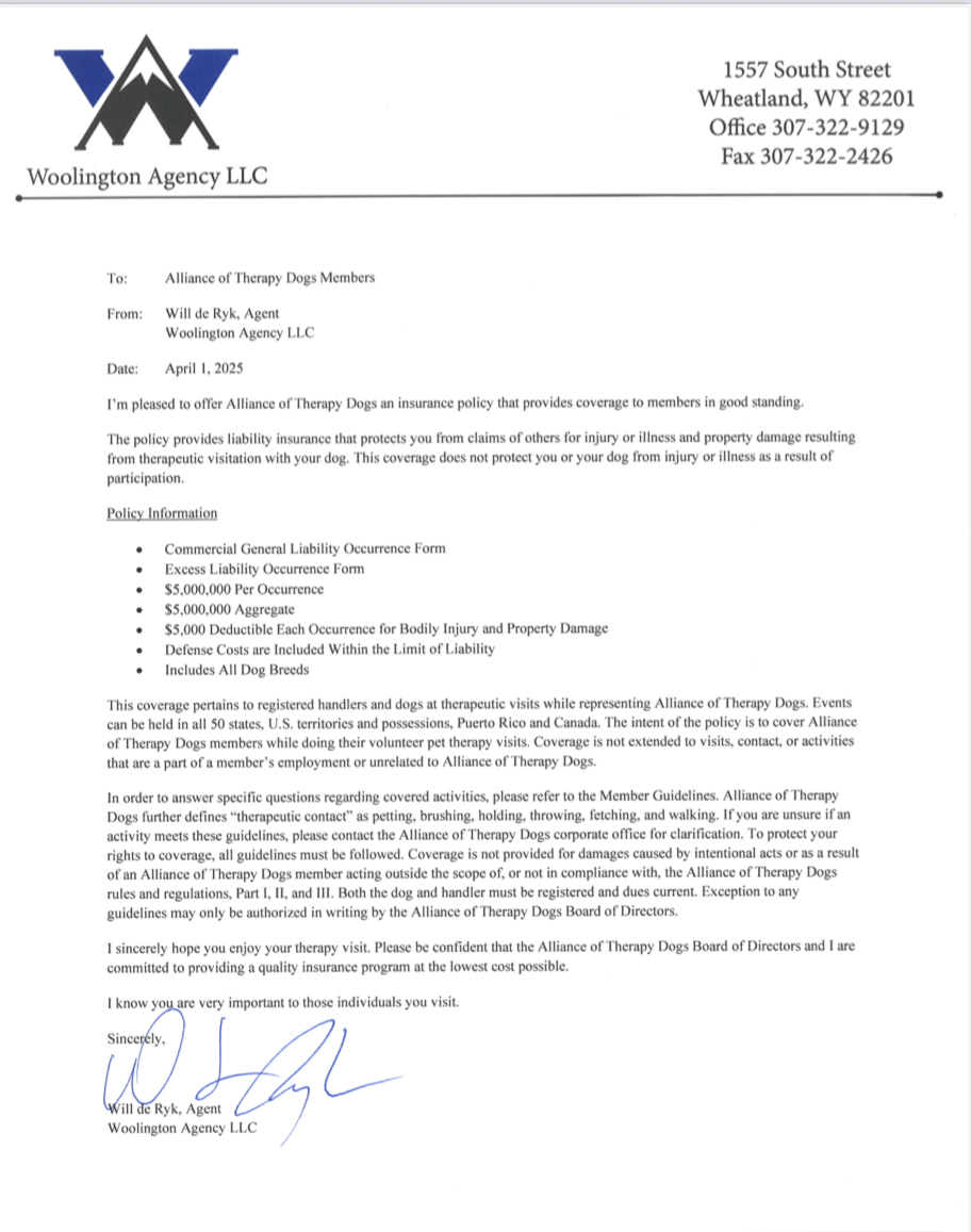 Alliance of Therapy Dogs | Ale Ramos Therapy Animals